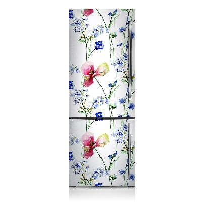 Decoration fridge cover Painted flowers