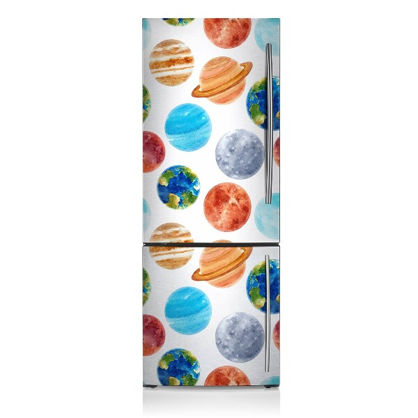 Magnetic fridge cover Colorful planet