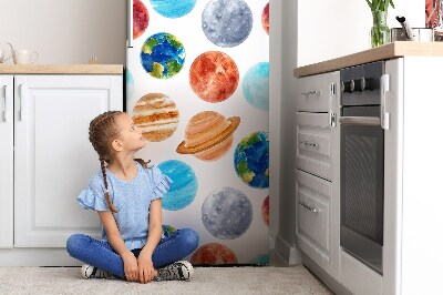 Magnetic fridge cover Colorful planet