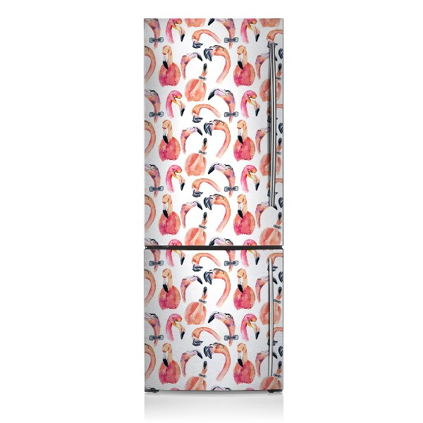 Magnetic fridge cover Crazy flamingos