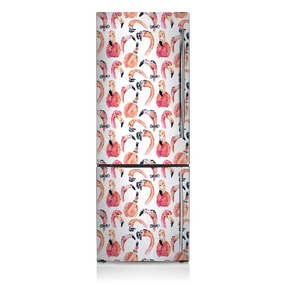 Magnetic fridge cover Crazy flamingos