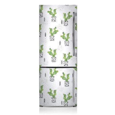 Magnetic fridge cover Green cacti