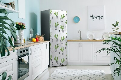 Magnetic fridge cover Green cacti