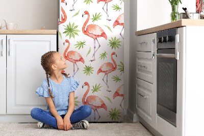 Decoration fridge cover Flamingos