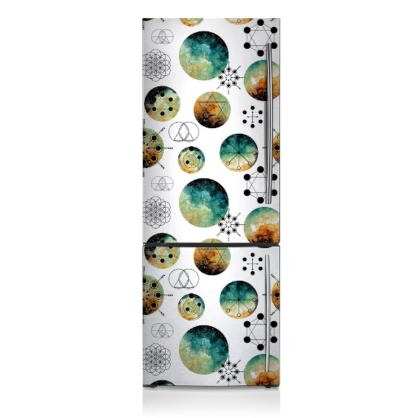 Magnetic fridge cover Galactic pattern