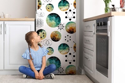 Magnetic fridge cover Galactic pattern