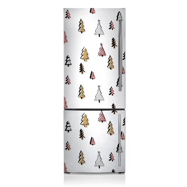 Magnetic fridge cover Pastel christmas tree