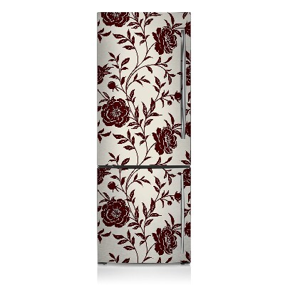 Decoration fridge cover Burgundy floral