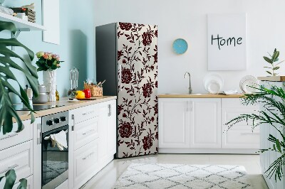 Decoration fridge cover Burgundy floral