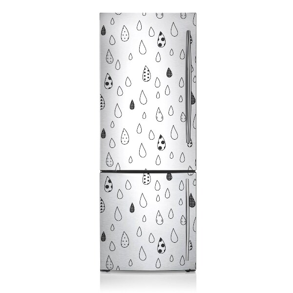 Magnetic fridge cover Abstract drops