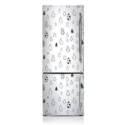 Magnetic fridge cover Abstract drops