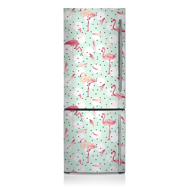 Decoration fridge cover Flamingos