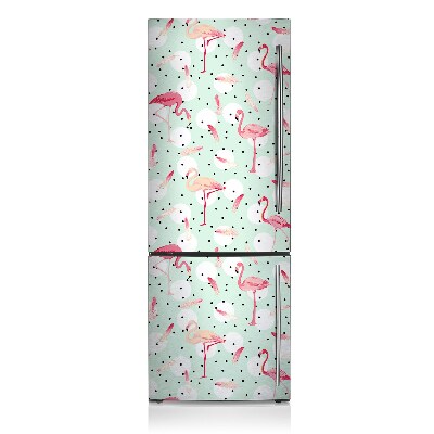 Decoration fridge cover Flamingos