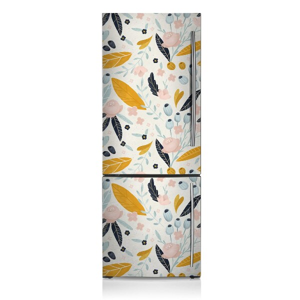 Decoration fridge cover Pastel leaves