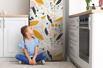 Decoration fridge cover Pastel leaves