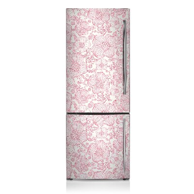 Decoration fridge cover Flower tears line