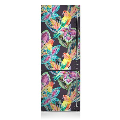 Decoration fridge cover Colorful parrot