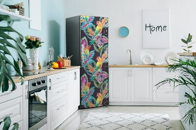 Decoration fridge cover Colorful parrot