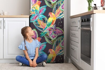 Decoration fridge cover Colorful parrot