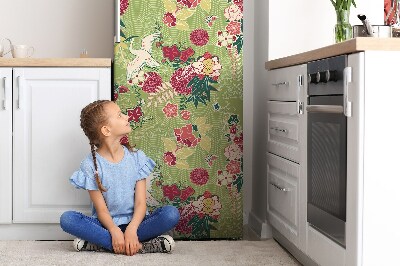 Decoration fridge cover Flora and fauna