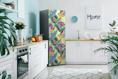 Decoration fridge cover Colorful parrots