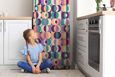 Decoration fridge cover Squares and wheels