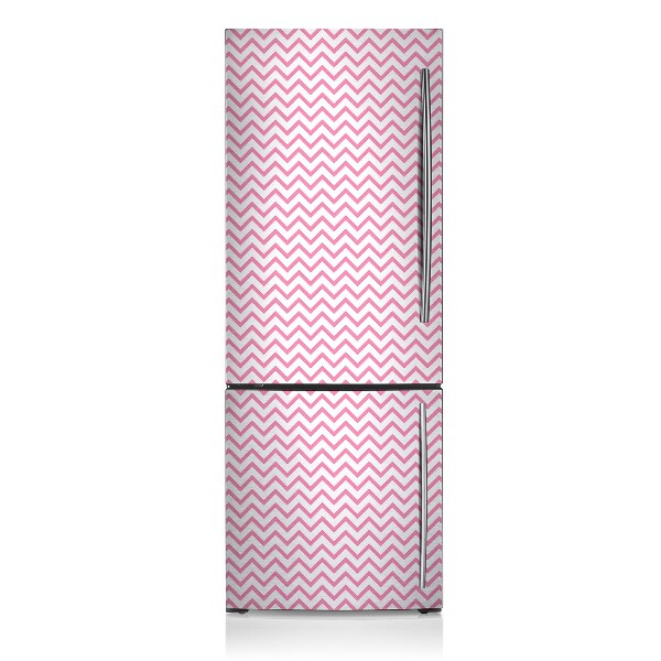 Decoration fridge cover Pink zigzags