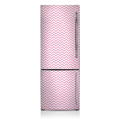 Decoration fridge cover Pink zigzags