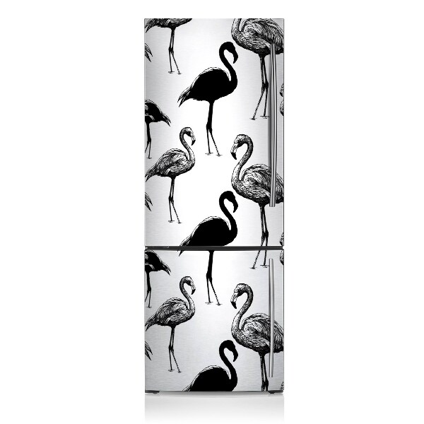 Magnetic fridge cover Retro flamingos