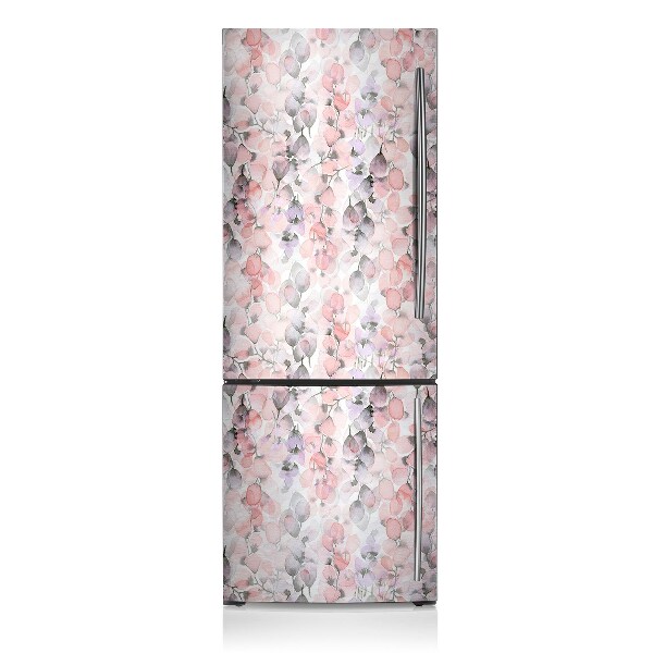 Magnetic fridge cover Painted flowers