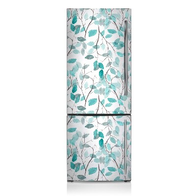 Decoration fridge cover Watercolor leaves