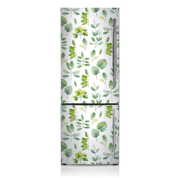 Decoration fridge cover Leaves green