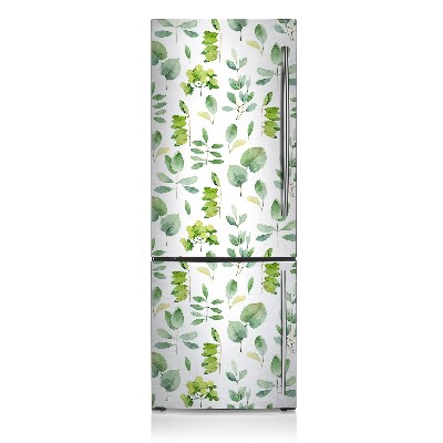 Decoration fridge cover Leaves green