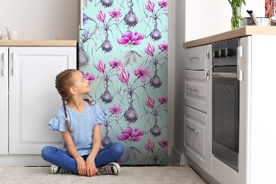 Decoration fridge cover Crocuses with onions