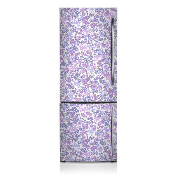 Decoration fridge cover Field of forget-me-notes