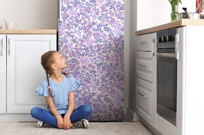 Decoration fridge cover Field of forget-me-notes