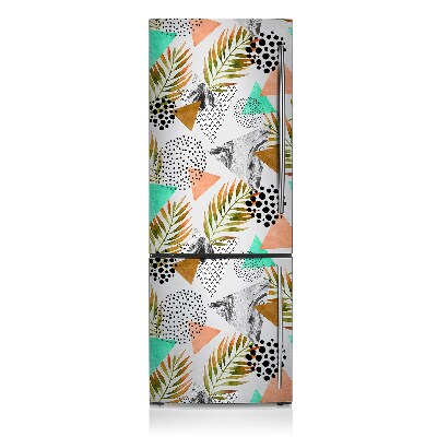 Decoration fridge cover Dots and leaves