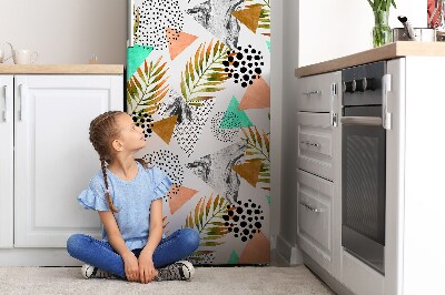 Decoration fridge cover Dots and leaves