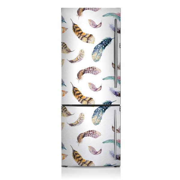 Decoration fridge cover Colorful feathers