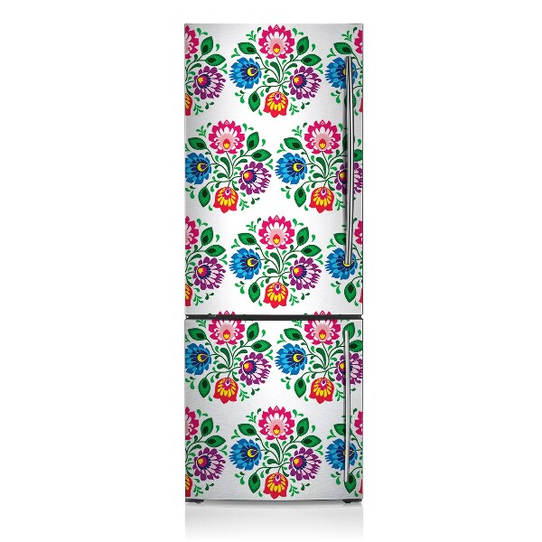 Decoration fridge cover Flowers in a floral style