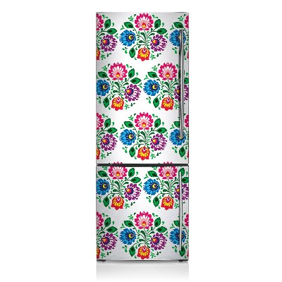 Decoration fridge cover Flowers in a floral style