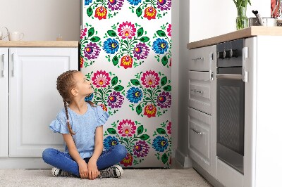 Decoration fridge cover Flowers in a floral style