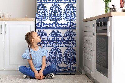 Decoration fridge cover Kurpie paper