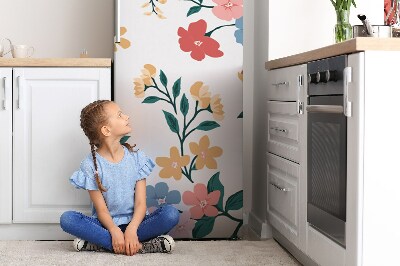 Magnetic fridge cover Colorful flowers