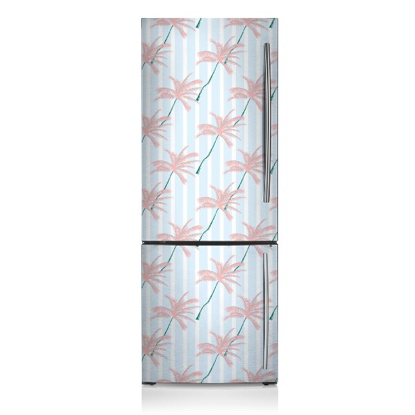 Magnetic fridge cover Bright palm leaves