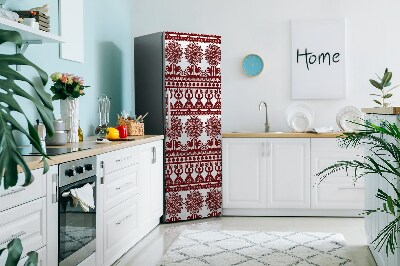 Decoration fridge cover Red folk patterns