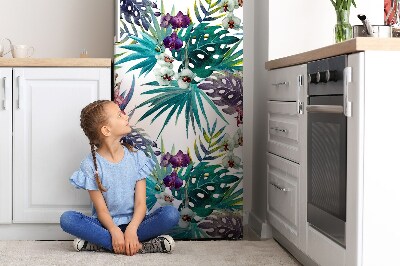 Decoration fridge cover Tropical leaves