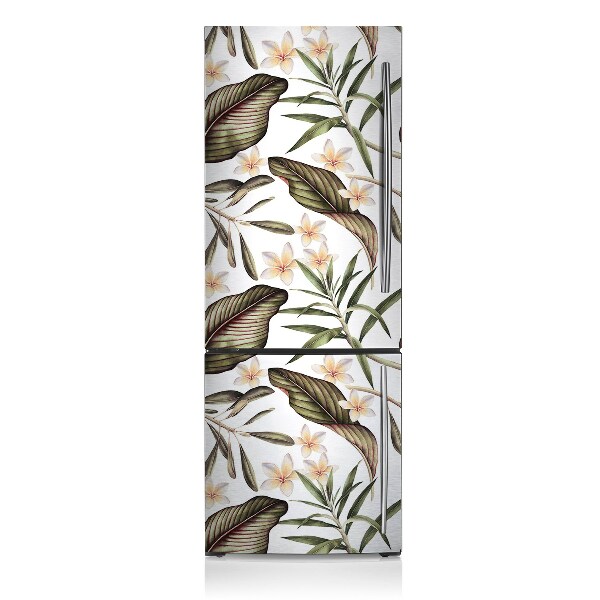 Decoration fridge cover Leaves and flowers