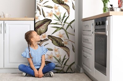 Decoration fridge cover Leaves and flowers