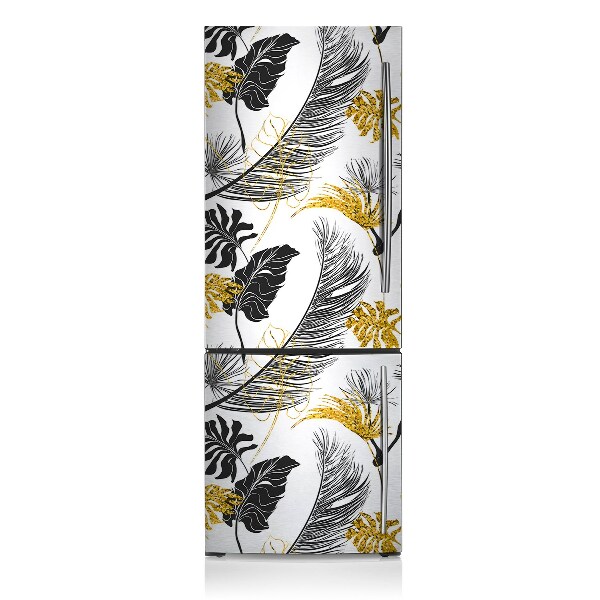 Magnetic fridge cover Golden tropical